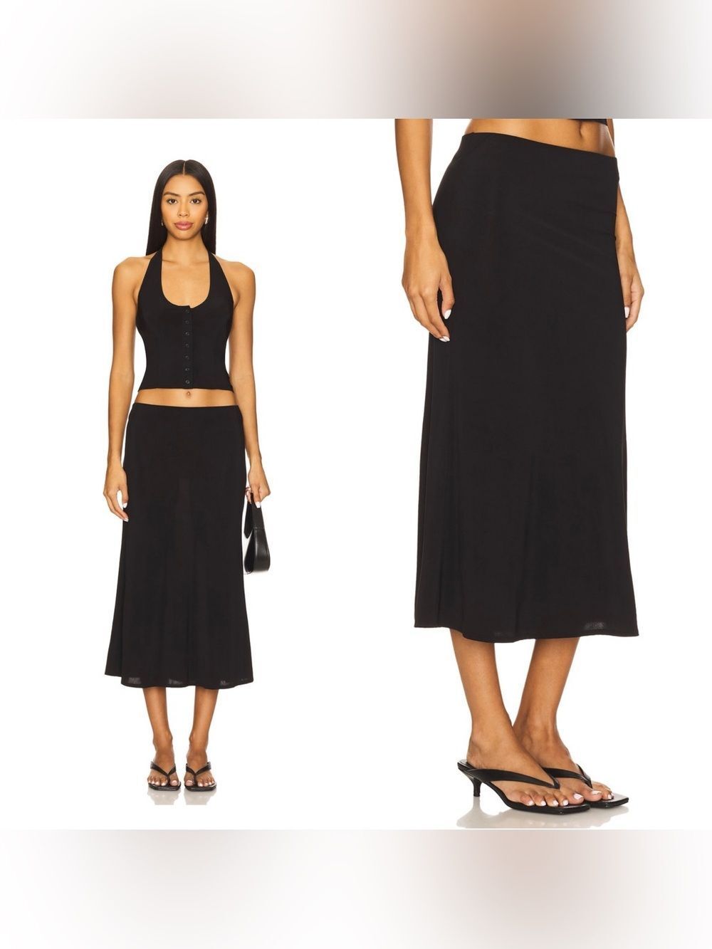 NEW BELLA VENICE Jessie Slip skirt in black
